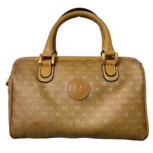 FENDI Zucca Damen Mini Boston Bag Handtasche Beige Logo Leder  - Bild 1 von 10