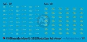 Peddinghaus 1/16 120mm US Modern .30 Caliber and .50 Cal Ammo Box Markings 4465 - Picture 1 of 1