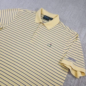 Masters Poloshirt Herren XL gestreift gelb Pima Baumwolle Golf Augusta National - Bild 1 von 8