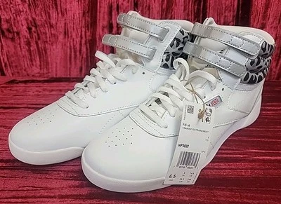 Reebok Freestyle HI JUNIOR Kid's 6.5 women's 8 HP3032 Size Sneakers Shoes NEW - Image 1 of 4