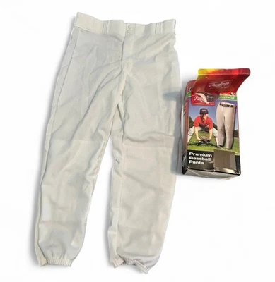 Pantalones de béisbol premium Rawlings grandes para jóvenes nuevos blancos Foto 1 de 4