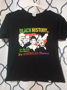 Vintage Black History Tee Black Size Youth Small Kids T-Shirt Nice! - Picture 1 of 4