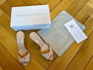 Manolo Blahnik Mules Pumps Heels 39 rose dust pink - Bild 1 von 12
