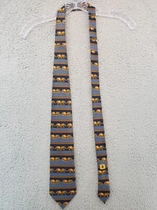 Seidenkrawatte RICHEL ROYAL RR EUC gold blau gold Elefant - Bild 1 von 8