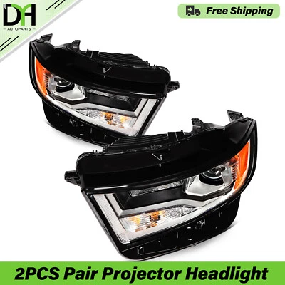 2pcs Pair BK Projector Halogen Headlight For 2015-2018 Ford Edge SE/SEL/Titanium - Image 1 of 4