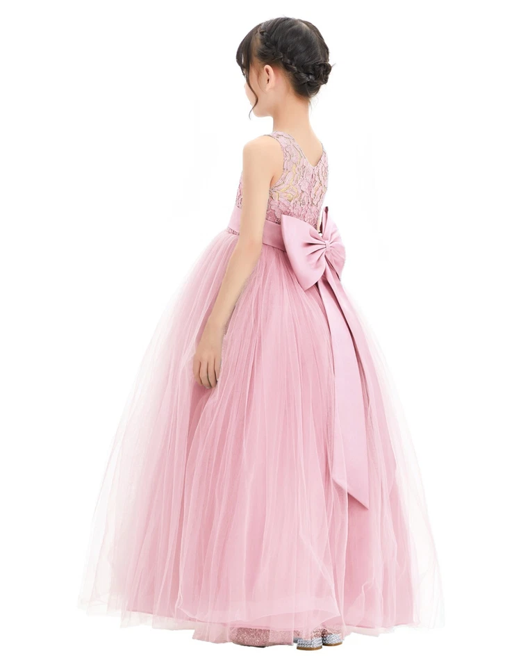 Трапециевидный цветок девочка платье специальный случай платье день рождения платье мяч - Изображение 1 из 1