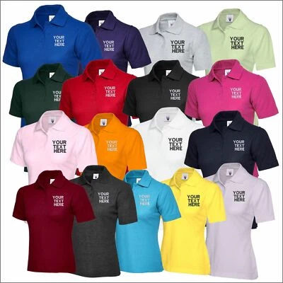 UNEEK Personalised Embroidered Ladies Casual Custom Work Wear T Pique Poloshirt - Image 1 of 4