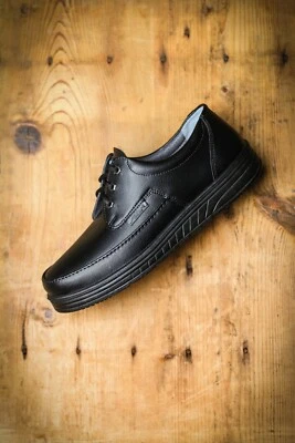 2610 Abeba Berufsschuh Arbeitsschuh Kellnerschuh Küchenschuh Leder schwarz - Bild 1 von 2