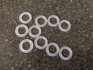 Nylon Plastique Transparent Mince Rondelles m8 8.3mm Identité, 13mm Od , 0.5mm - Imagen 1 de 1
