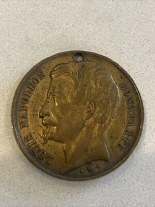 1852 LOUIS NAPOLEON BONAPARTE FRANZÖSISCHE REPUBLIK MARKE / MEDAILLE - Bild 1 von 12