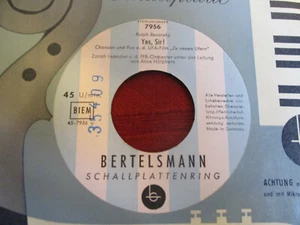 7" 45rpm ZARAH LEANDER Yes, Sir! ~ Ich kenn' den Jimmy aus Havanna OST Film MINT - Bild 1 von 3