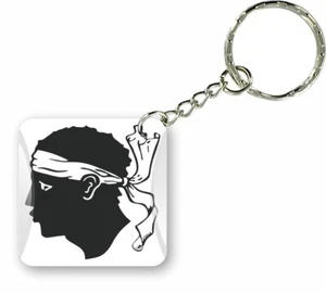 Keychain key ring keyring car motorcycle home housse corsica flag biker - Bild 1 von 1