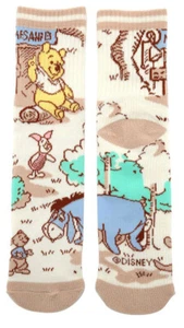 Disney Winnie The Pooh Hundred Acre Wood Character Crew Socks By Disney Mens 5-8 - Picture 1 of 3