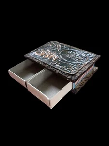 Vintage Rare Double South Africa Matchbox Box Holder Metal Plate On Composite - Picture 1 of 9