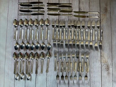 Antique Winfield  Ornate Silver-plate Flatware 75 Pieces - Image 1 of 4