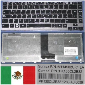 Keyboard qwerty Latino toshiba M640, V114502CK1, PK130CL2B32 Black - Picture 1 of 1