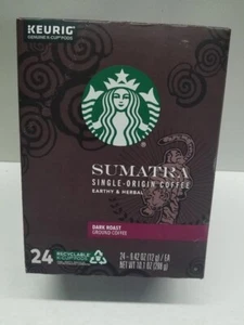 Starbucks Sumatra Dark Roast 100% Arabica Coffee Keurig K-Cups - 24 Pods in Box - Picture 1 of 2