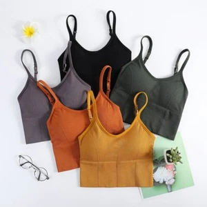 Yoga Bras Women Vest Fitness Padded sexy Running Gym Bra Breathable Sports Bra - Picture 1 of 18