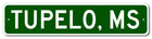 Tupelo, Mississippi Metal Wall Decor City Limit Sign - Aluminum
