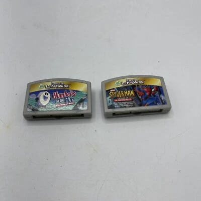Leapster LeapFrog L-Max Lot of 2 Games - Spider-Man and Numbers on the Run - Image 1 of 3