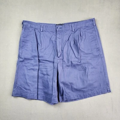 Pantalones Cortos Saddlebred Para Hombre Talla 42 Azul Chino 9" Entrepierna Verano Golf Papá Preppy Foto 1 de 4