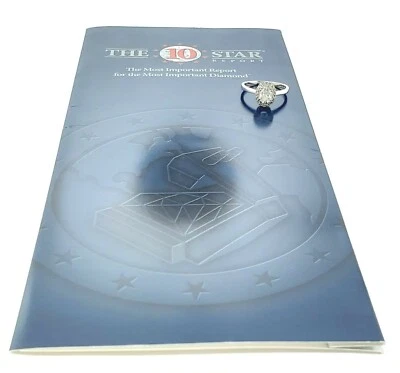 .80ct Oval Center G Color Diamond Ring 14K White Gold Accents COA - Image 1 of 4