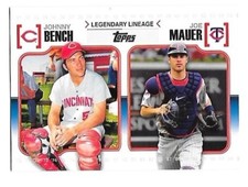 2010 Topps Legendary Lineage Johnny Bench/Joe Mauer