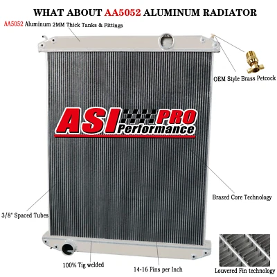 3 Rows Radiator Fits 1996-2007 Freightliner Columbia/Sterling Truck A9500 12.8L Foto 1 de 4