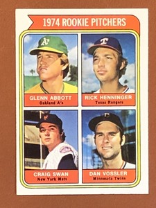1974 Topps Rookie Pitchers Card #602 Craig Swan RC NM