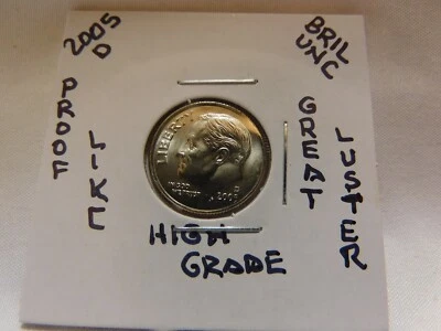 *2005 D Uncirculated Roosevelt Dime Proof Like From US Mint  Set* - Image 1 of 2