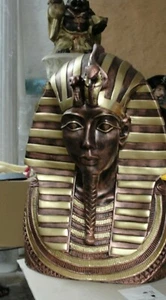 Tutanchamun Ägyptische Maske Büste Wandbild Pharao Relief Figur Kopf Wanddeko 11 - Picture 1 of 10