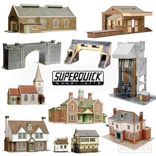 Superquick Model Building Card Kits 1:72 Scale OO HO Gauge Railways Series A B C - Image 1 of 1
