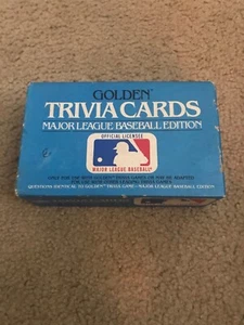 Tarjetas de trivia doradas vintage de 1984 edición MLB para usar con juego o solas - Imagen 1 de 4