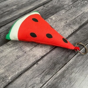 Watermelon Plush Food 4" Large Keychain Backpack Charm Handmade Gift - Picture 1 of 6