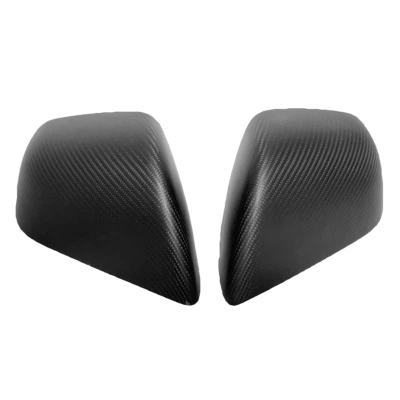 Cubierta de espejo retrovisor mate de fibra de carbono para Tesla Model 3 2016-2023 ajuste real Foto 1 de 4