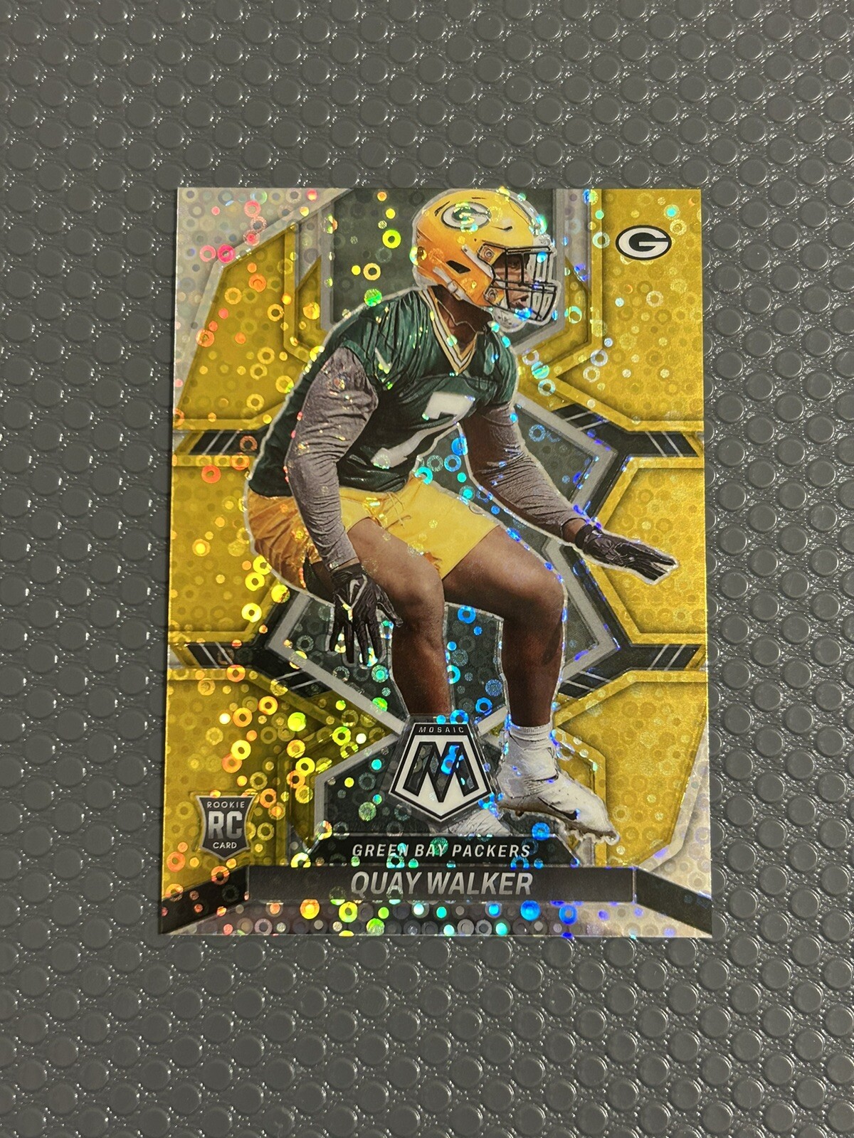 2022 Mosaic GOLD Disco Quay Walker /10 Rookie RC #372 Packers 