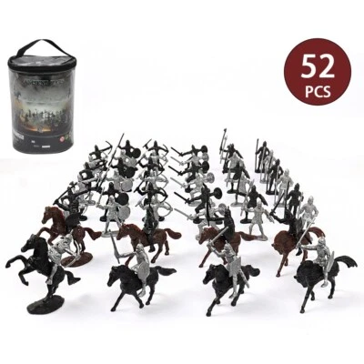 52x Medieval Soldiers Military Figures Roman Gladiator Knight Action Figure Toys - Image 1 of 4