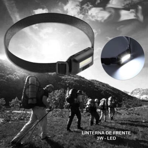 LINTERNA DE CABEZA DE FRENTE PESCA CACER�A SENDERISMO CUEVAS MAR RIOS LAGOS - Imagen 1 de 2