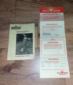 Bedienungsanleitung für Rasenmäher TU Wolf-Motodux-Elektra von 1968 - Bild 1 von 3