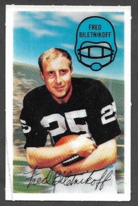 1970 KELLOGG'S 3-D FOOTBALL #50  Fred Biletnikoff  OAKLAND RAIDERS  VG-EX+   A