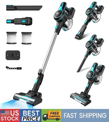 BRANDED INSE N520 6 in 1 Cordless Vacuum Cleaner, Rechargeable, Stick, Lightweight, Blue