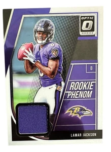 2018 Panini Donruss Optic Lamar Jackson Rookie Phenom Jersey #RP-LJ Ravens RC - Picture 1 of 2