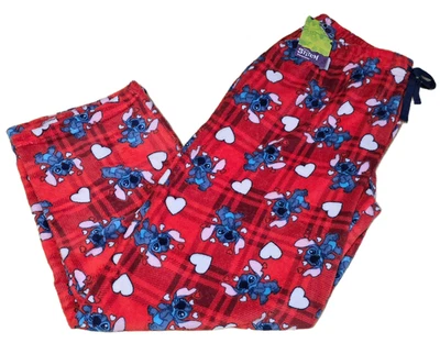 Oficial Disney Lilo & Stitch Navidad Rojo Pijama Ropa de Dormir Cómodos Pantalones de Salón! Foto 1 de 2