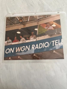 Sehr seltenes Cubs 70er Jahre Radio Team Color 8x10 Foto - Autogramme - 2 HOFers + 2 ! - Bild 1 von 6