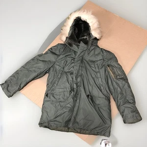 Vtg 60s N3B Snorkel Parka Jacket Medium Military Hood USAF Mil-J-6279H Skyline - Picture 1 of 14