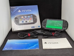 B109 Sony PS Vita PCH-2000 console Black Handheld system PSV w/box x - Picture 1 of 11