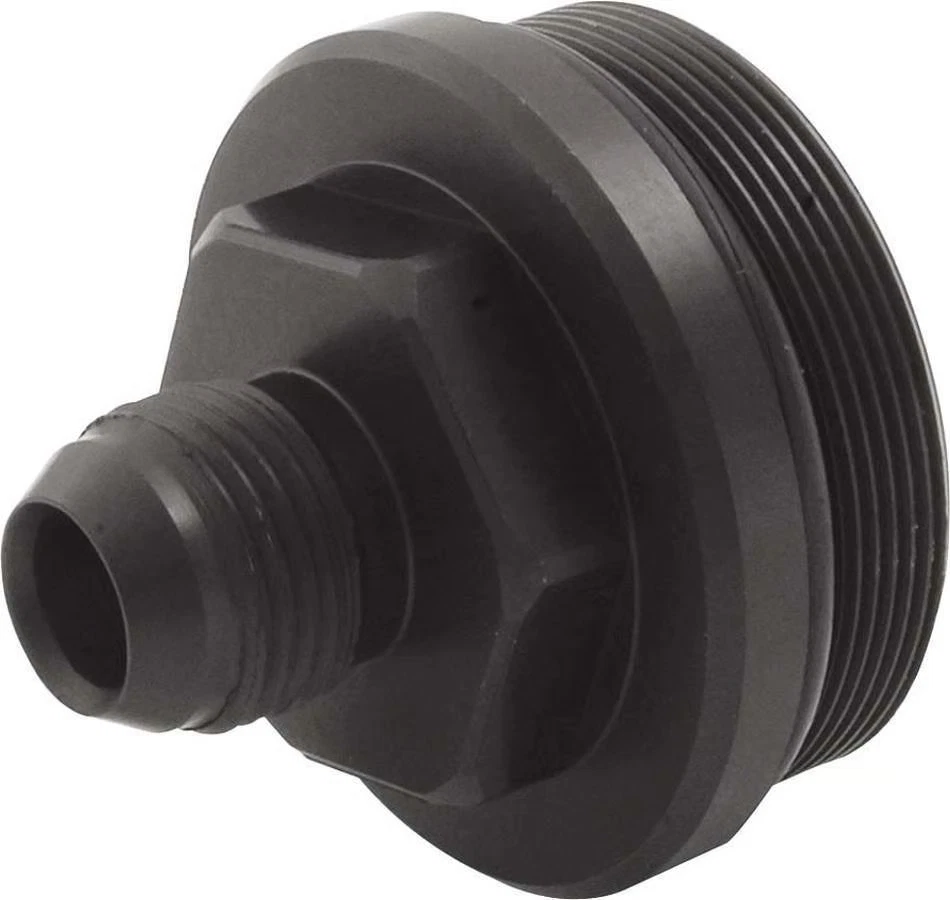 Allstar Performance ALL40224 Fuel Filter End Cap - 8AN Male - Aluminum - Blk - Image 1 of 1