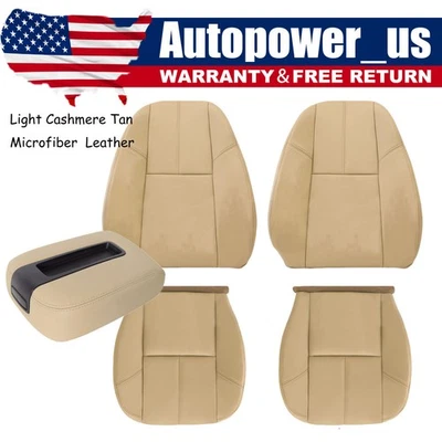 Parte inferior de ambos lados con cubierta de asiento de cuero tostado para Chevy Silverado 3500 07-14 Foto 1 de 4