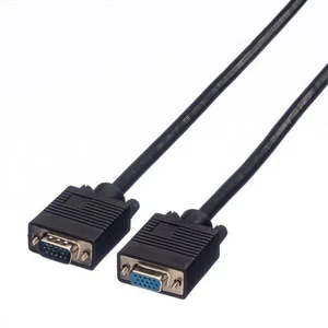 ROLINE 11.04.5310 VGA Kabel HD15 Verlängerungskabel geschirmt 10 m schwarz - Bild 1 von 3