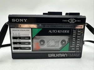 SONY WALKMAN WM-F18/F28 Stereo Cassette Player EQ - Radio Missing Battery Cover - Picture 1 of 13